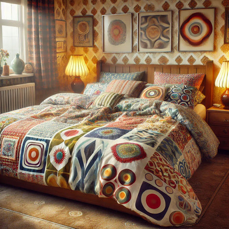 Le charme vintage : Housse de couette rétro et motifs réminiscents