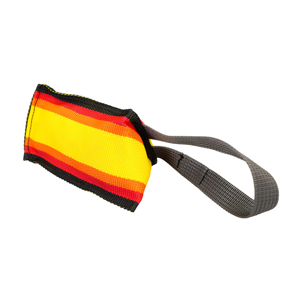 Boudin for dogs, floating, ideal for retrieving training. Side view