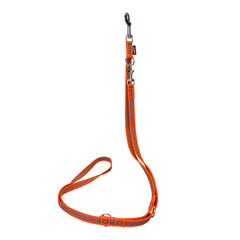 Hundeleine-Führleine ABS-Softflex 3-fach verstellbar, 16 mm breit, 2 m lang, orange
