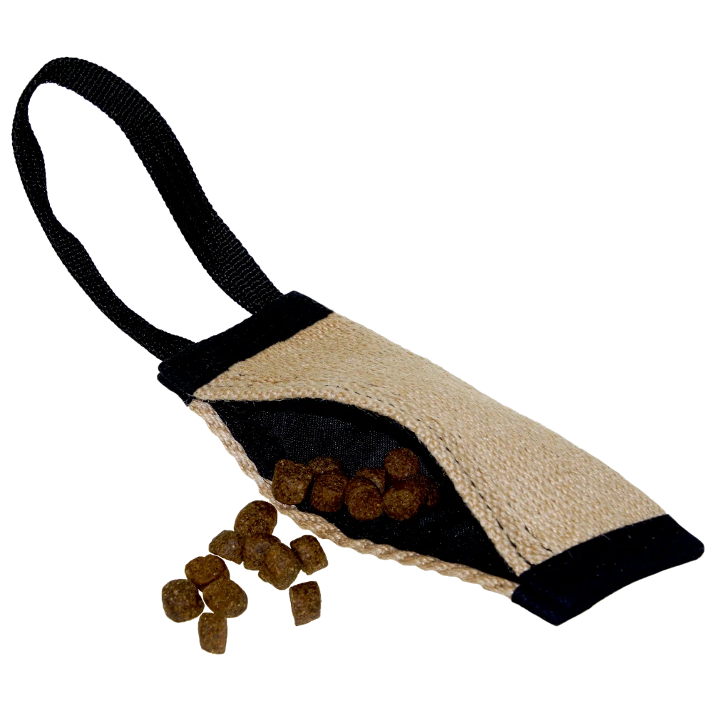 Futterbeutel Jute mit Klett