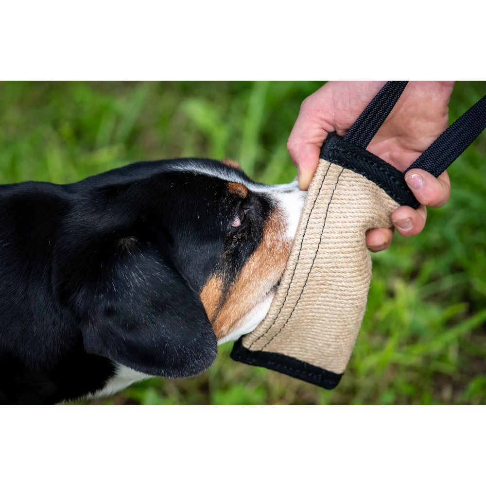 Futterbeutel Jute mit Klett