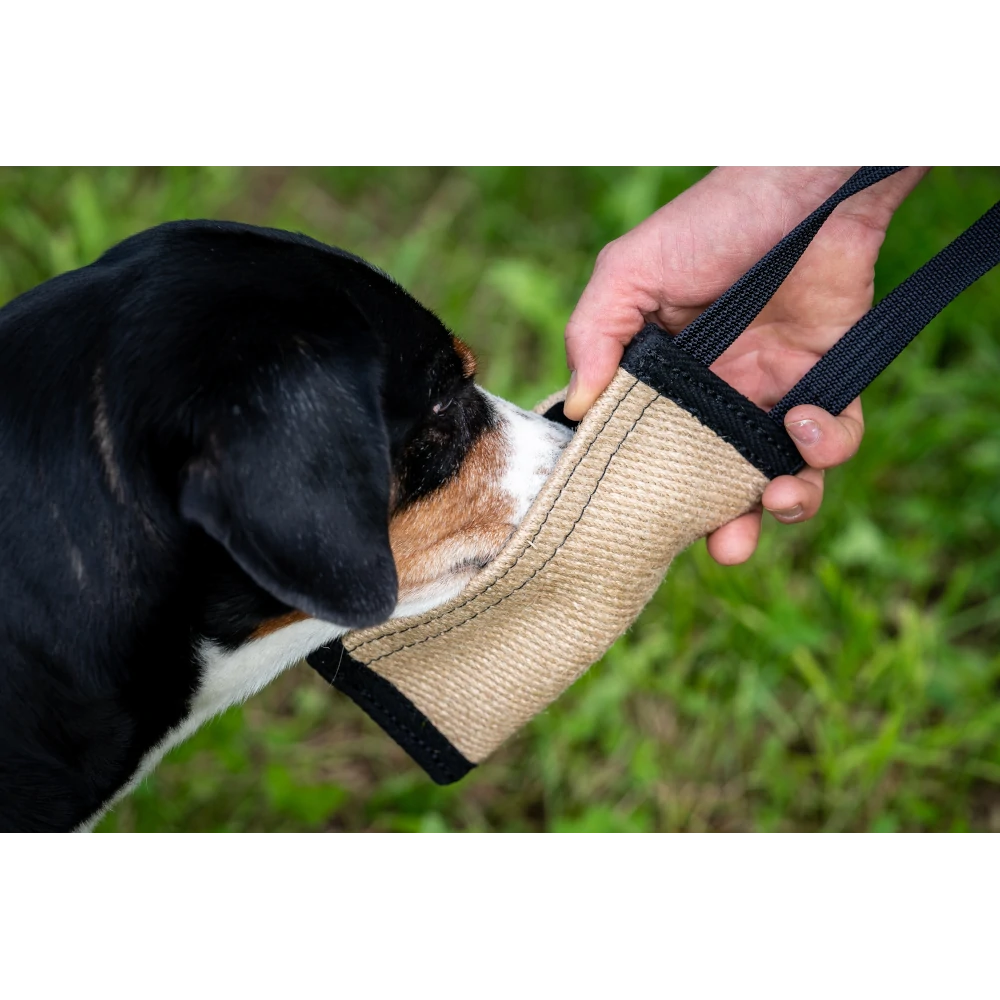 Futterbeutel Jute mit Klett