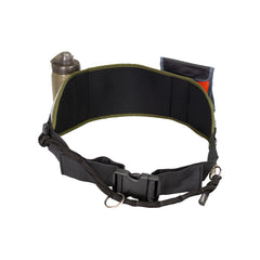 La ceinture de jogging Tourer pour le jogging, la randonnée & le canicross avec ton chien. Avec gourde Fidlock® & sac à friandises.
Vue de face