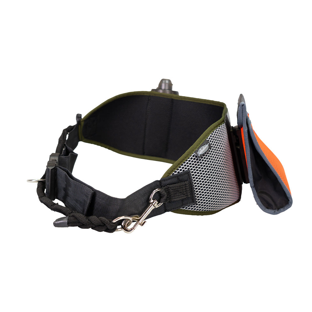 La ceinture de jogging Tourer pour le jogging, la randonnée & le canicross avec ton chien. Avec gourde Fidlock® et sac à friandises.
Vue du lac