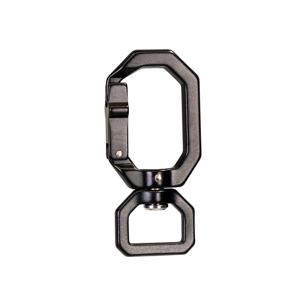 Carabiner aluminum, loadable up to 400kg Matt black