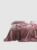 Parure de lit en soie 25 Momme 220x240 - Rose