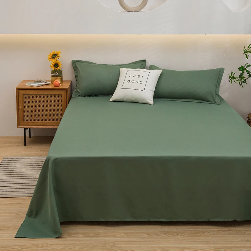 Drap plat en Polyester vert - 120x230cm