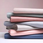 Drap plat en coton rouge