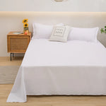 Drap plat en Polyester blanc - 220x230cm