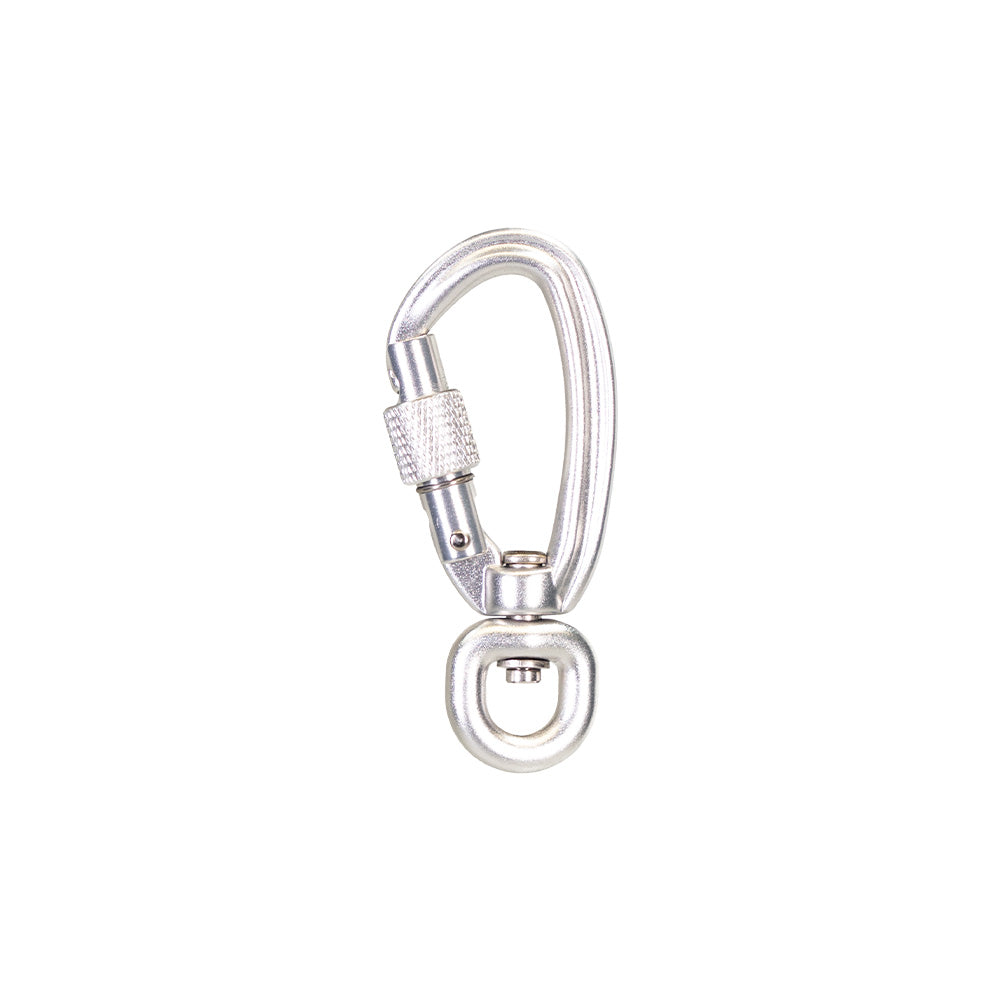Sicherheitskarabiner aus Aluminium 66 mm/8 mm - Schraubensicherung