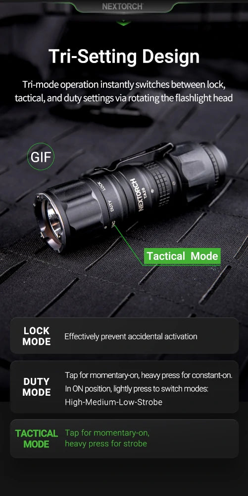 NEXTORCH TA20 SET (1000lm) Taktische Taschenlampe