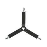 Clip triangulaire antidérapant pour draps ajustable - 1 Pcs Noir