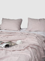 Drap plat en lin 120x200 - Rose