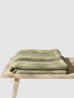 Drap plat en lin 120x200 - Vert clair