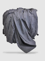 Drap plat en lin 120x220 - Gris foncé