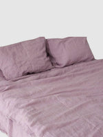 Drap plat en lin 120x220 - Rose pâle