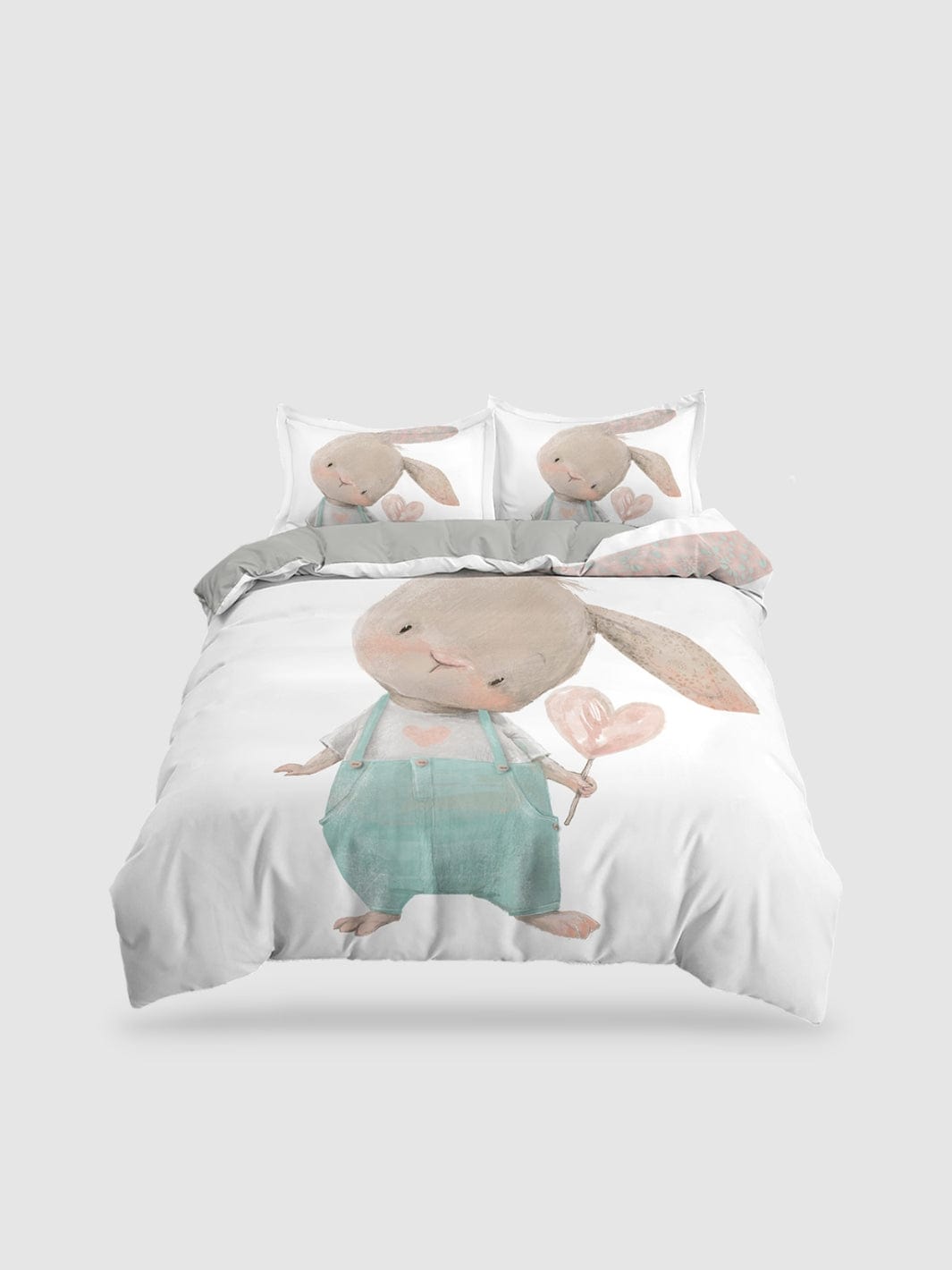 housse de couette lapin 220x240 - 135x200cm 2PCS
