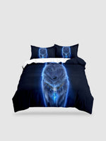 housse de couette motif loup - 135x200cm