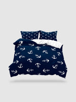 housse de couette motif marin - 135x200cm
