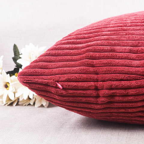 housse de coussin en velours côtelé