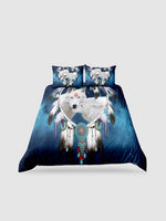 parure de lit 220x240 loup - 135x200cm