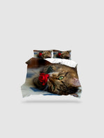 parure de lit chat 2 personnes - 135x200cm