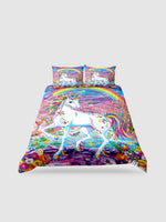 parure de lit licorne 2 personnes - 135x200cm