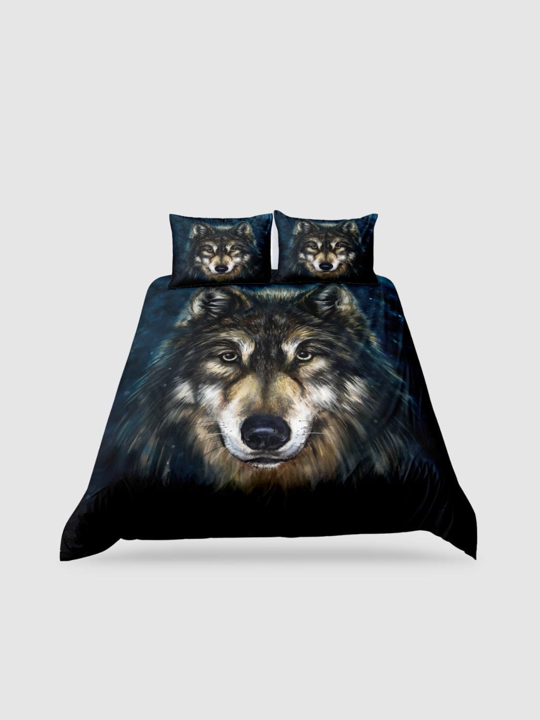 parure de lit loup 1 personne - 135x200cm