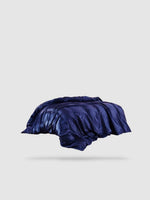 housse de couette satin de coton 220x240 - Bleu foncé