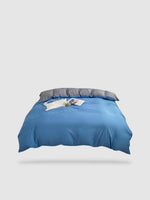 housse de couette tibétaine 180x230 - Bleu/gris