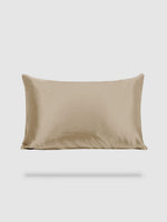 housse de coussin soie de murier 50x70 - Beige gris
