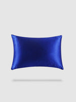 housse de coussin soie de murier 50x70 - Bleu royal