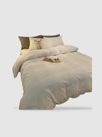 housse de couette polyester et coton 140x200 - Blanc