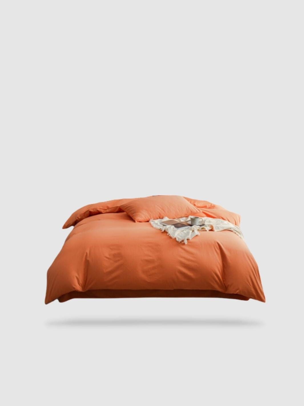 housse de couette 100% coton égyptien 180x200 - Orange