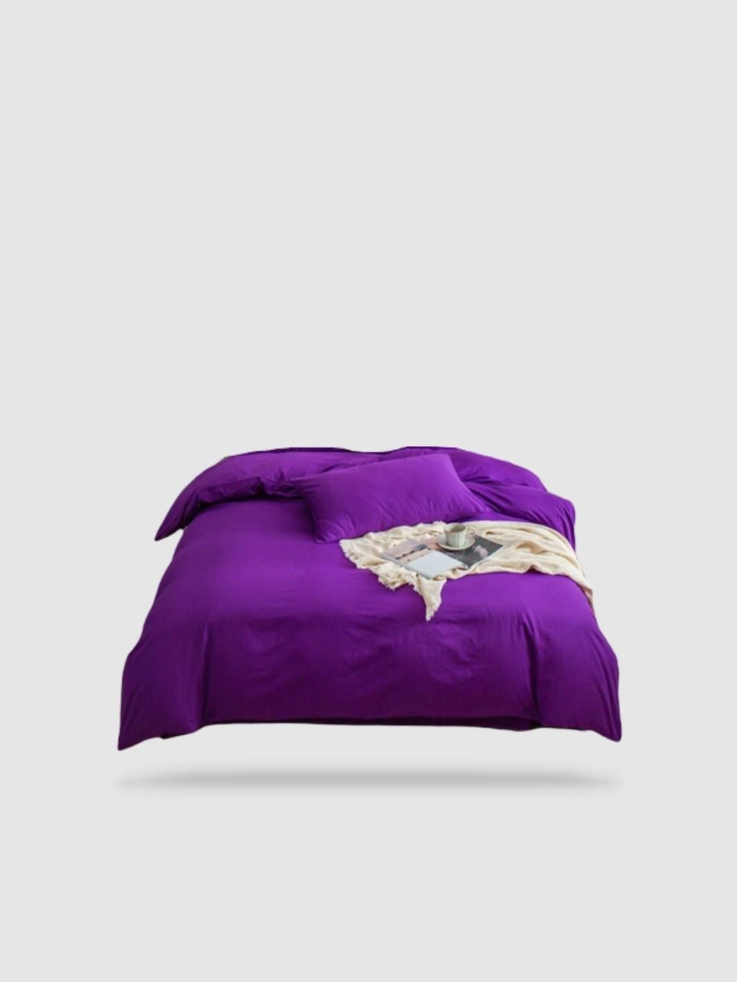 housse de couette 100% coton égyptien 200x230 - Violet
