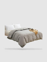 housse de couette en coton 220x220 - Gris clair