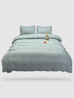 housse de couette couleur unie 200x200 - Bleu clair