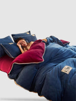 housse de couette d’hiver 220x240 - Bleu/rouge