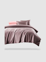 housse de couette haut de gamme 180x220 - Mauve