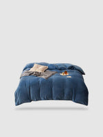 housse de couette hiver 150x200 - Bleu