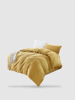 housse de couette coton lavé 150x200 - Camel