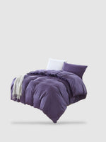 housse de couette coton lavé 150x200 - Violet foncé