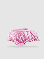 housse de couette satin de coton 180x200 - Rose
