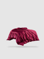 housse de couette satin de coton 180x200 - Rouge