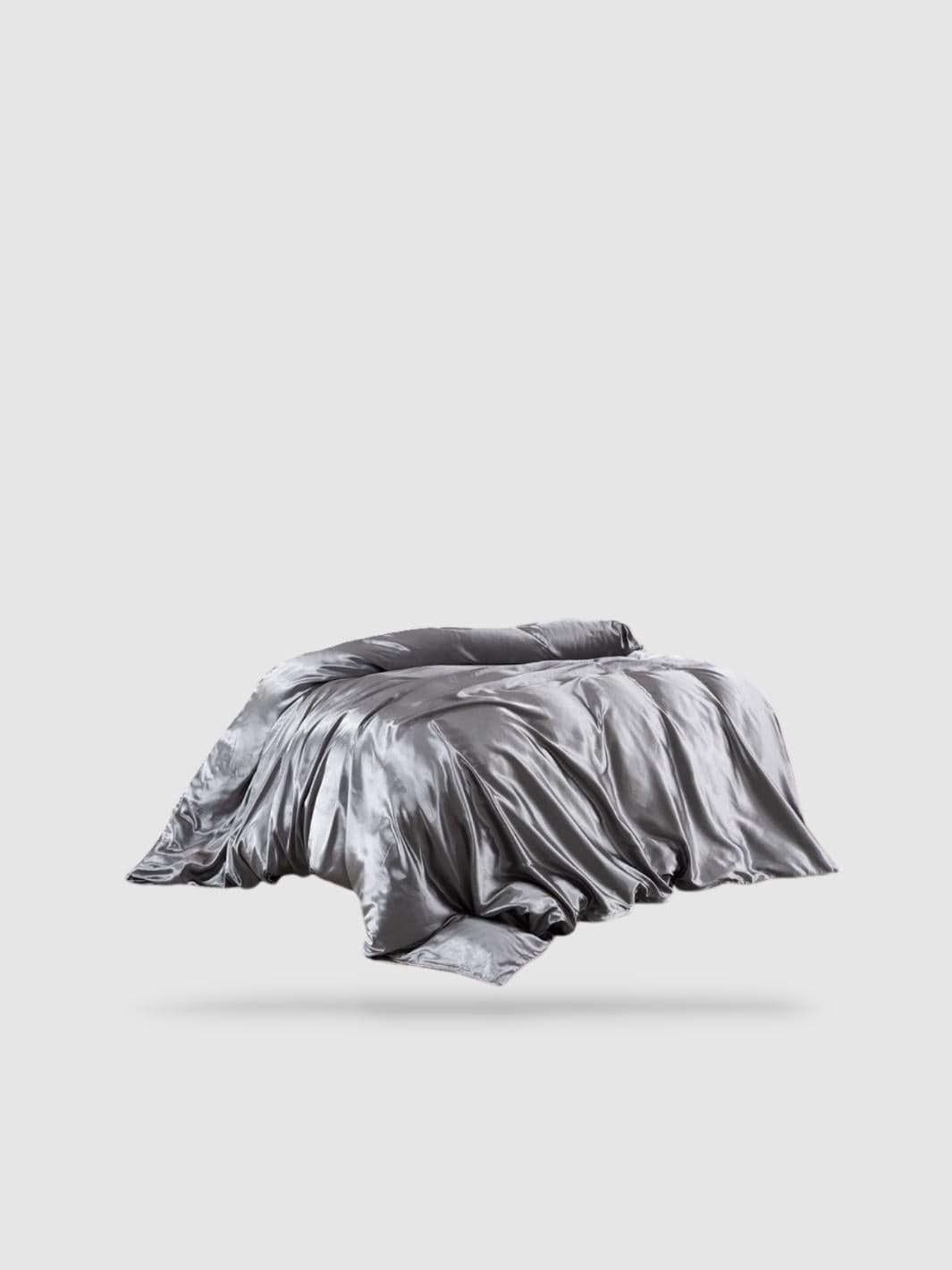 housse de couette satin de coton 200x220 - Gris
