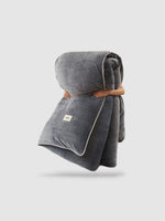 housse de couette polaire 180x220 - Gris foncé