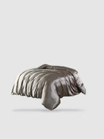 Housse de couette en soie de mûrier 220x240 - Gris métal