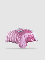 Housse de couette en soie de mûrier 220x240 - Rose/gris