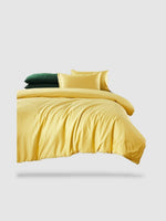housse de couette haut de gamme 160x210 - Jaune