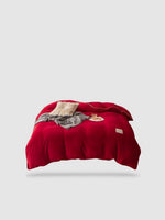 housse de couette hiver 180x220 - Rouge
